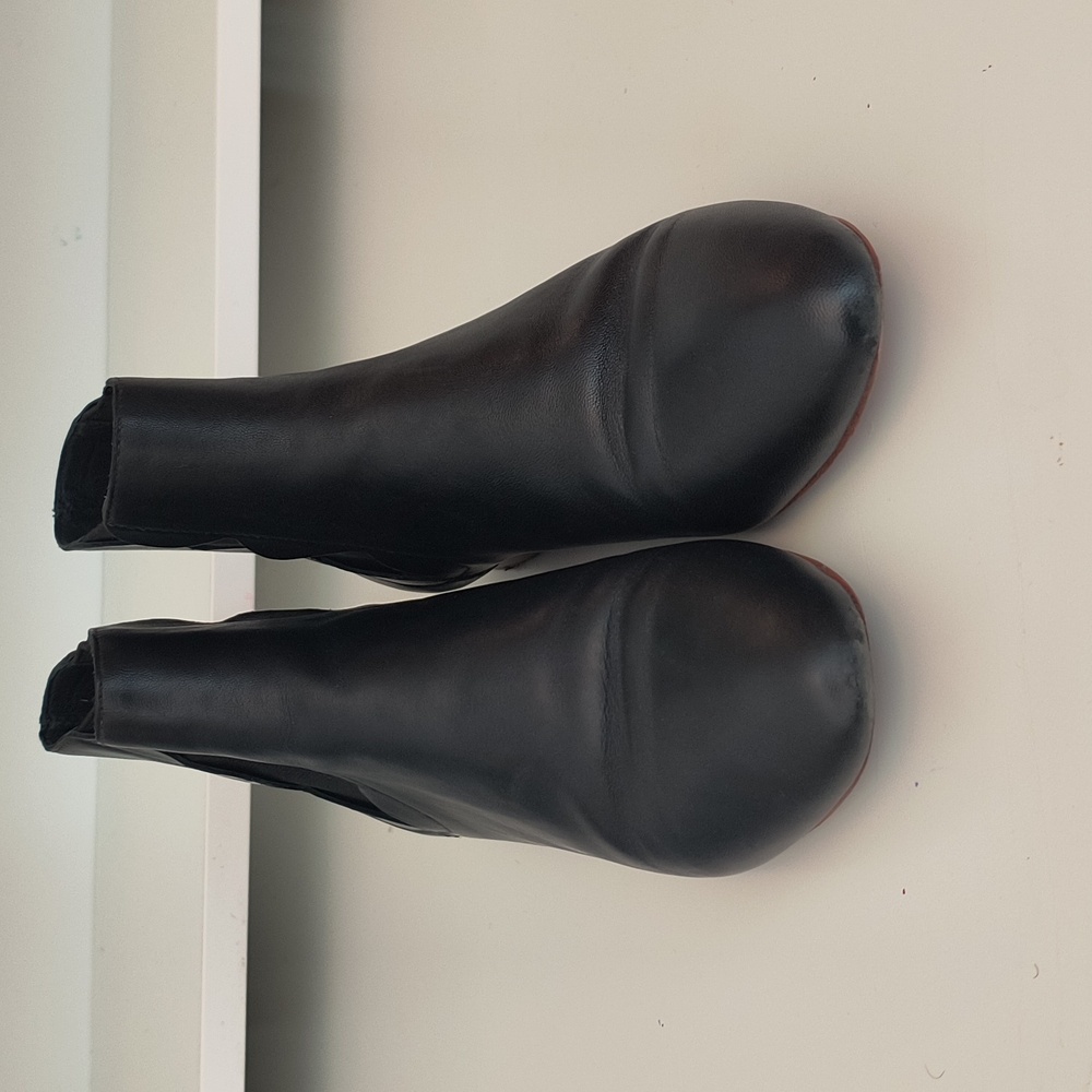 Loeffler Randall Black Leather Pull On Boot Size 6B - Picture 2 of 8